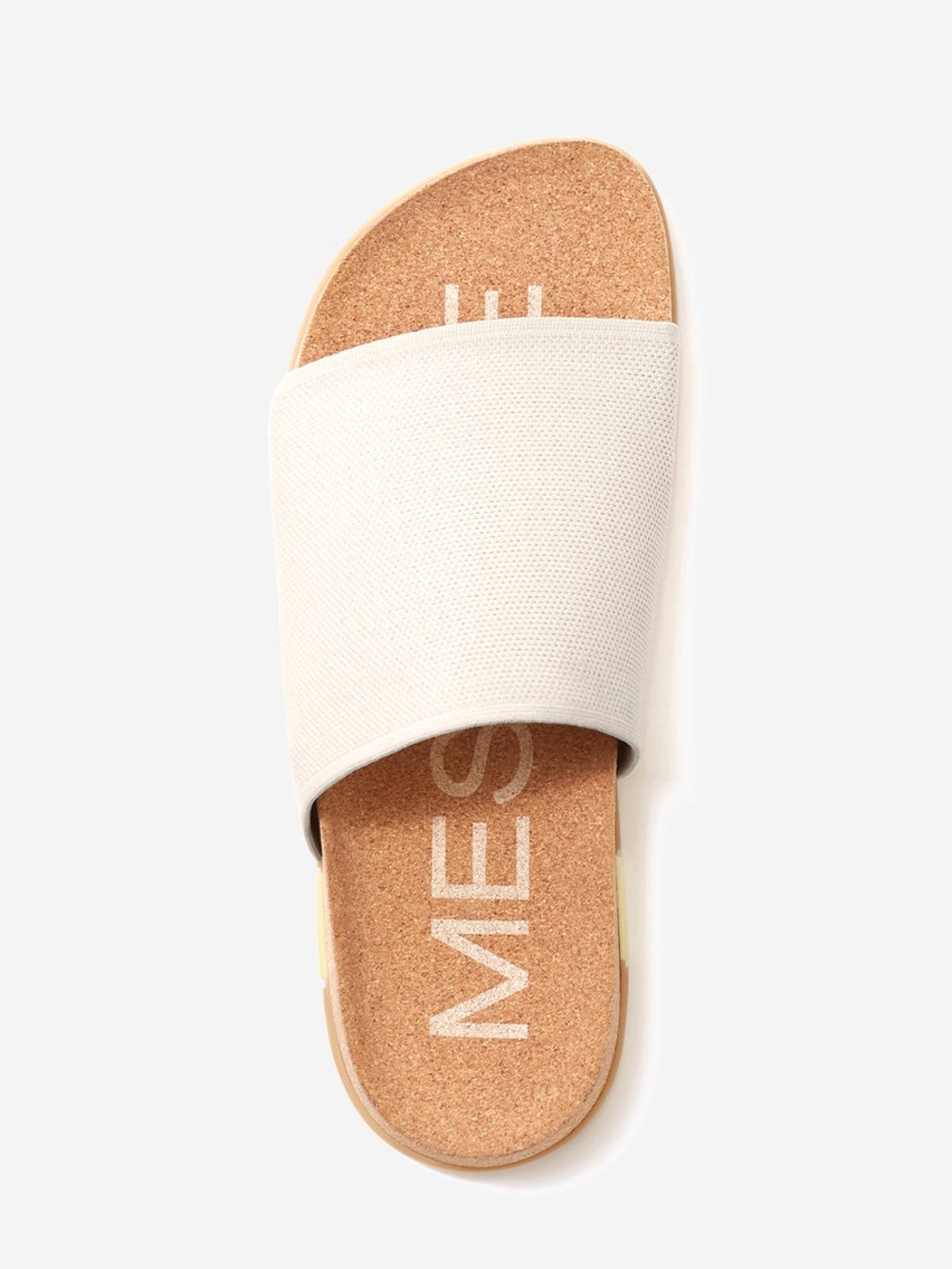 Message Shaw Cream Slide Sandals with Cork Footbed Size 10 - Picture 1 of 10